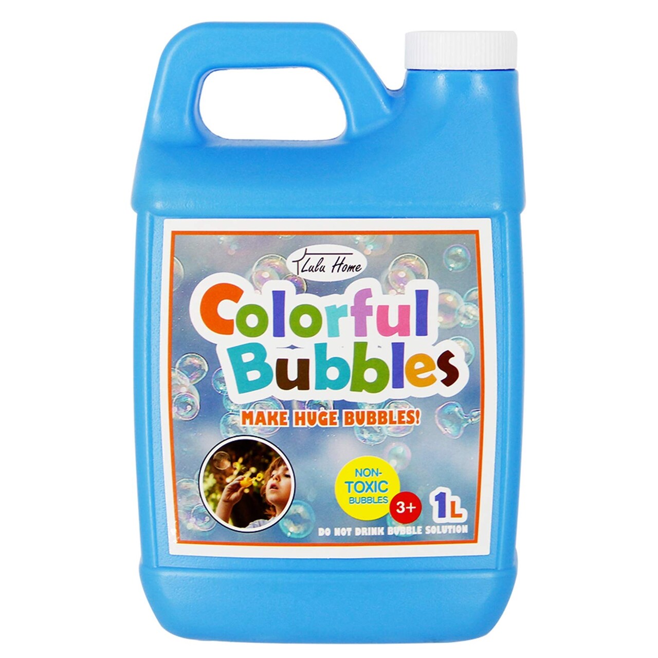33.8 OZ/1 L Concentrated Bubble Solution, Refill for Bubble Machines, Giant Wands, and Blowers - Up to 2.5 Gallons for Kids' Birthday Parties